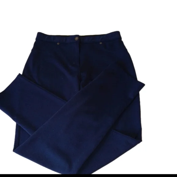 Chicos Blue High Waisted Straight Pants 1- 8/10 - Picture 4 of 9